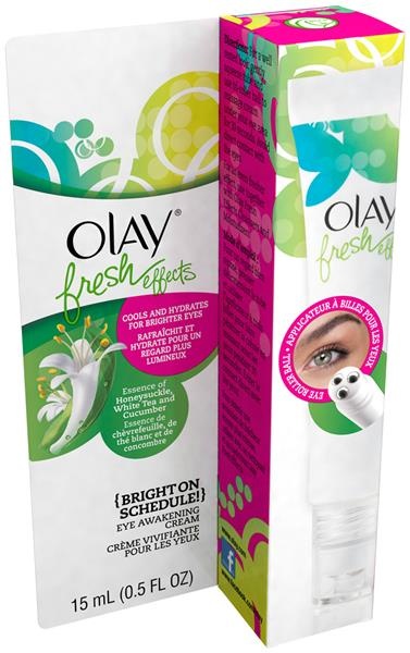 slide 1 of 1, Olay Fresh Effects Olay Fresh Effects Bright On Schedule Eye Awakening Cream, 0.5 fl oz