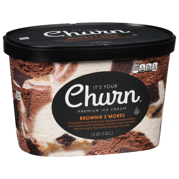 slide 1 of 1, It's Your Churn Brownie S'Mores Premium Ice Cream, 1.5 qt