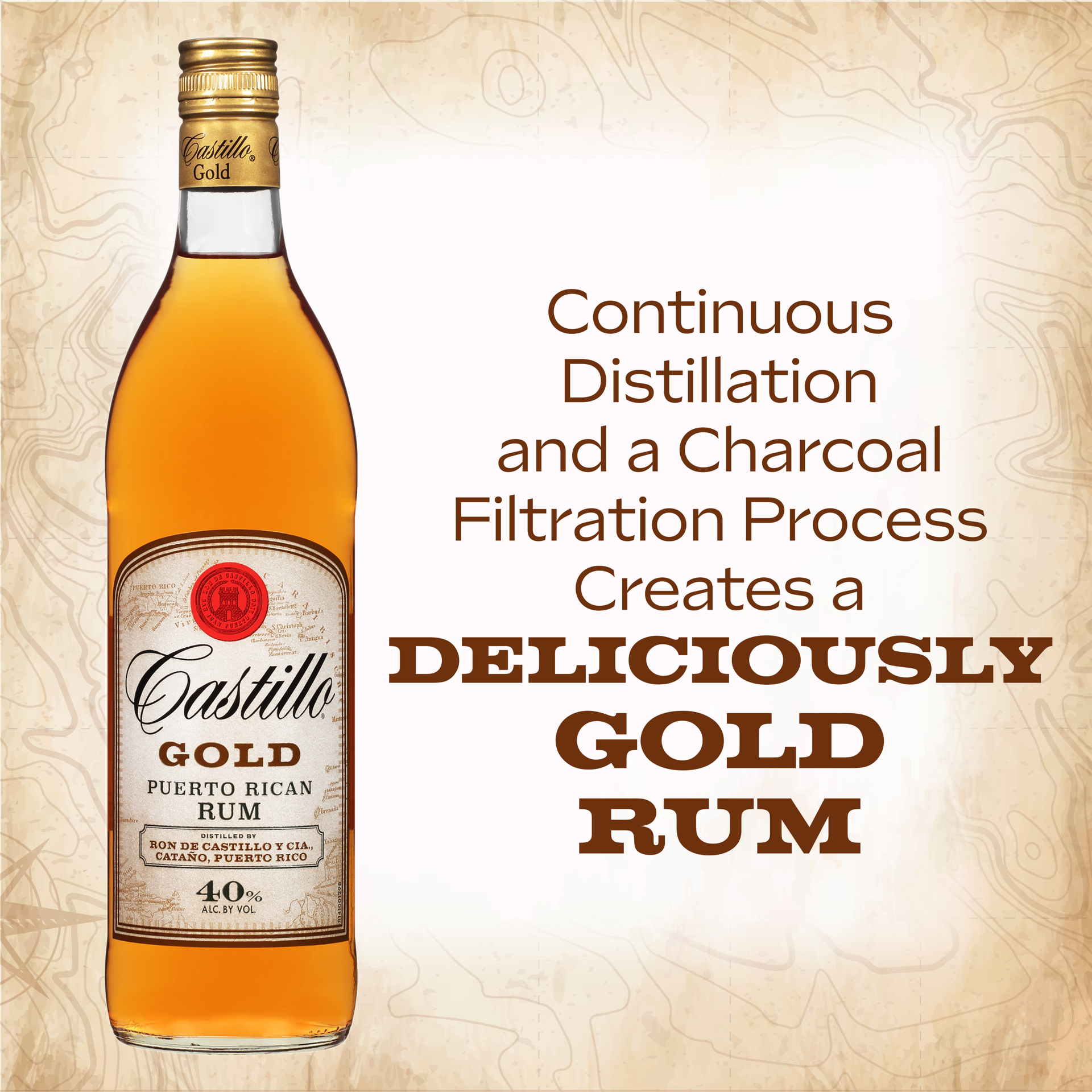 slide 2 of 5, Castillo Gold Rum, 750 ml