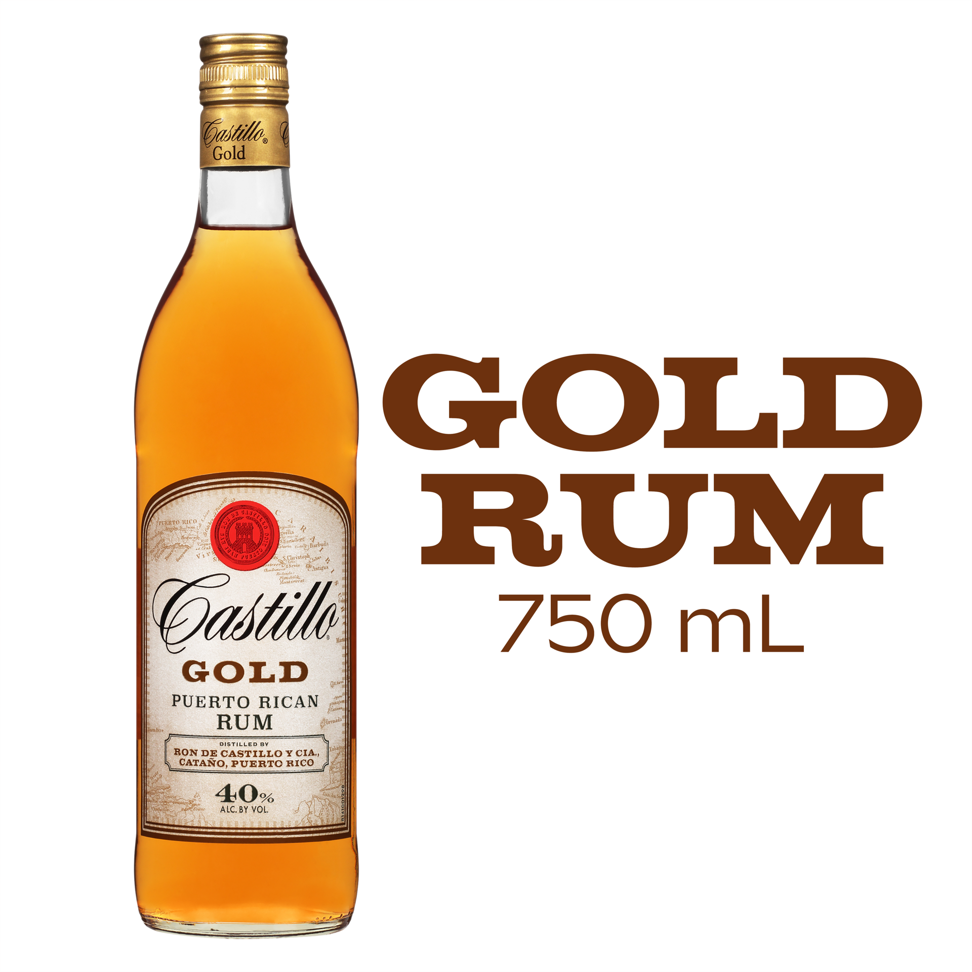 slide 1 of 5, Castillo Gold Rum, 750 ml