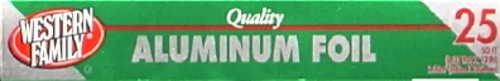 slide 1 of 1, Western Family Quality Aluminum Foil, 25 sq ft