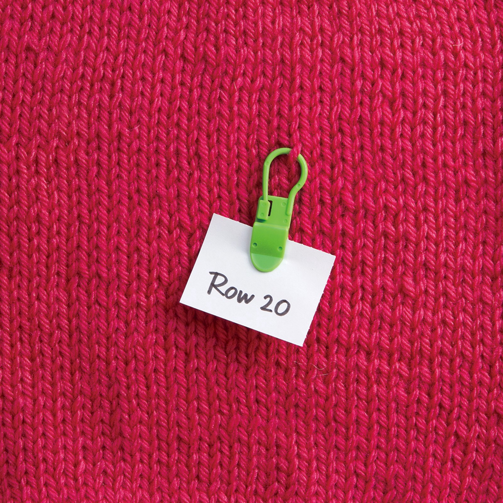 slide 4 of 4, Clover Locking Stitch Markers With Clip, 6 stitch markers