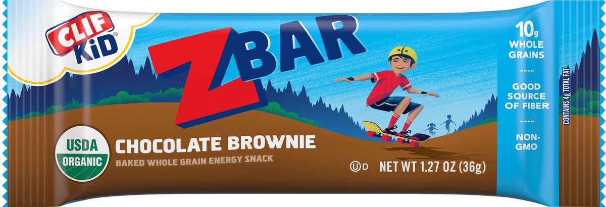 slide 5 of 9, Zbar - Chocolate Brownie - Soft Baked Whole Grain Snack Bar - USDA Organic - Non-GMO - Plant-Based - 1.27 oz., 1.27 oz