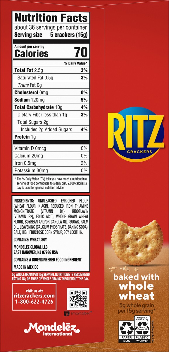 slide 8 of 9, Ritz Crackers Family Size 6 ea, 6 ct