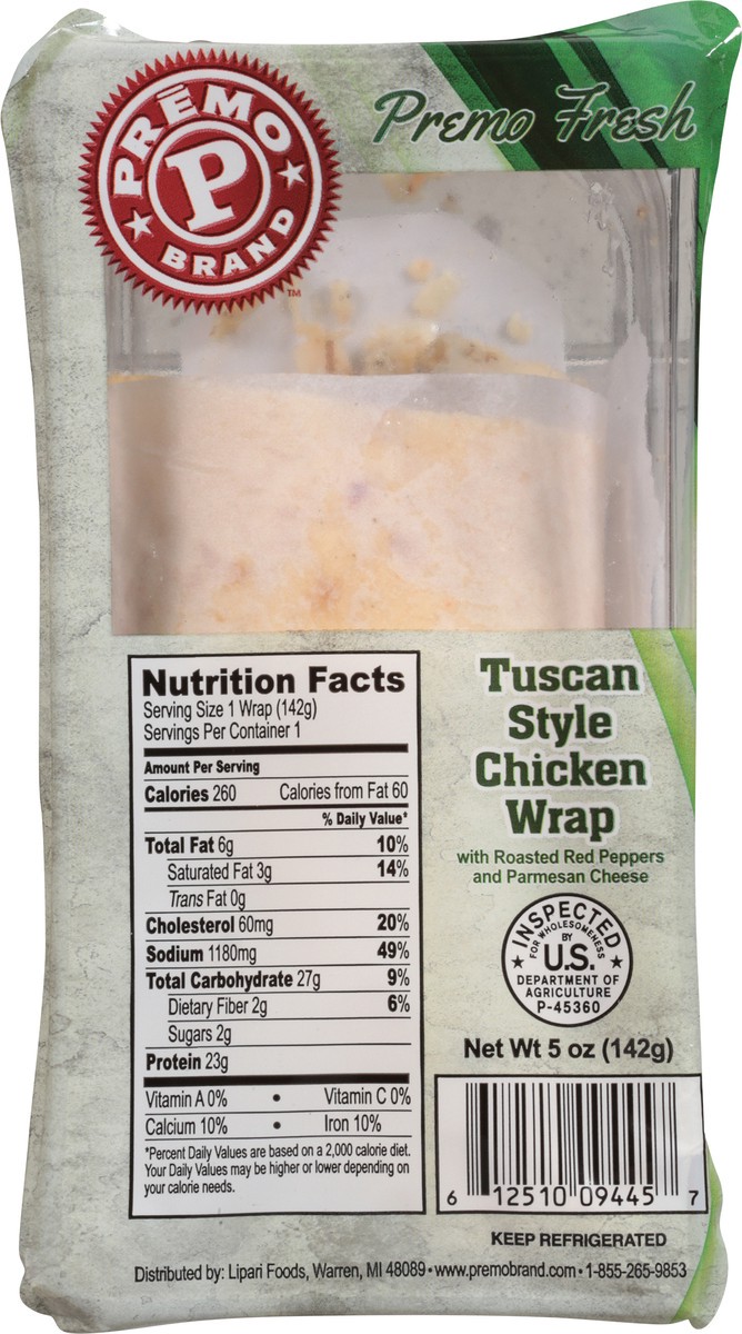 slide 11 of 13, Premo Wrap Tuscan Chicken 5 Oz, 5 oz