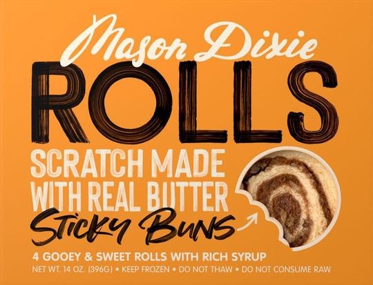 slide 1 of 1, Mason Dixie Biscuit Co Sticky Buns 4 Count, 14 oz