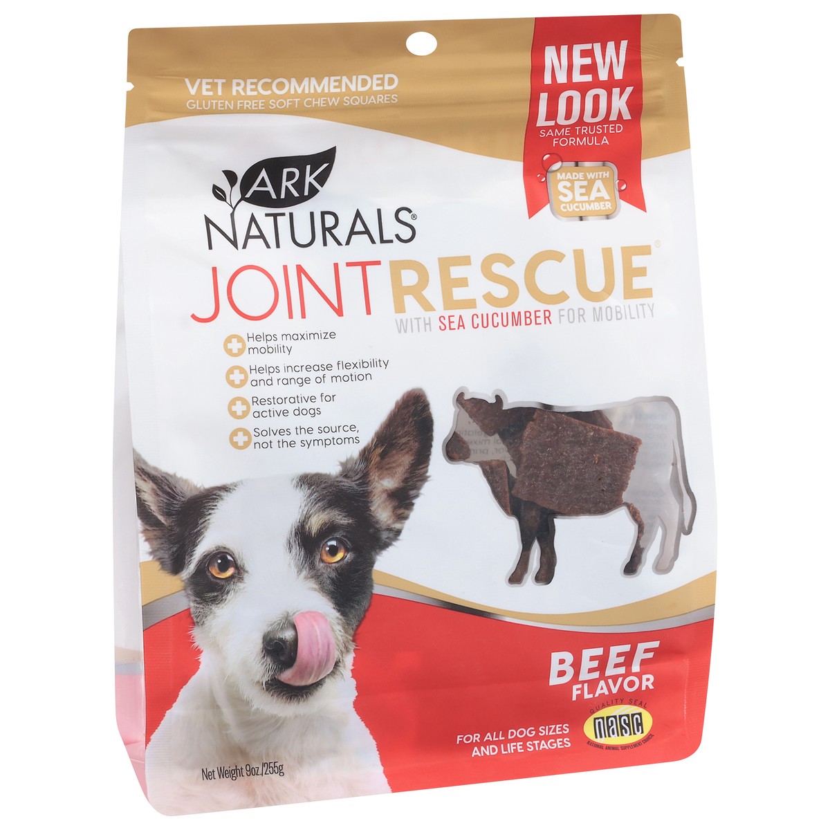 slide 3 of 13, Ark Naturals Joint Rescue Gluten Free Beef Flavor Chew Squares 9 oz, 9 oz