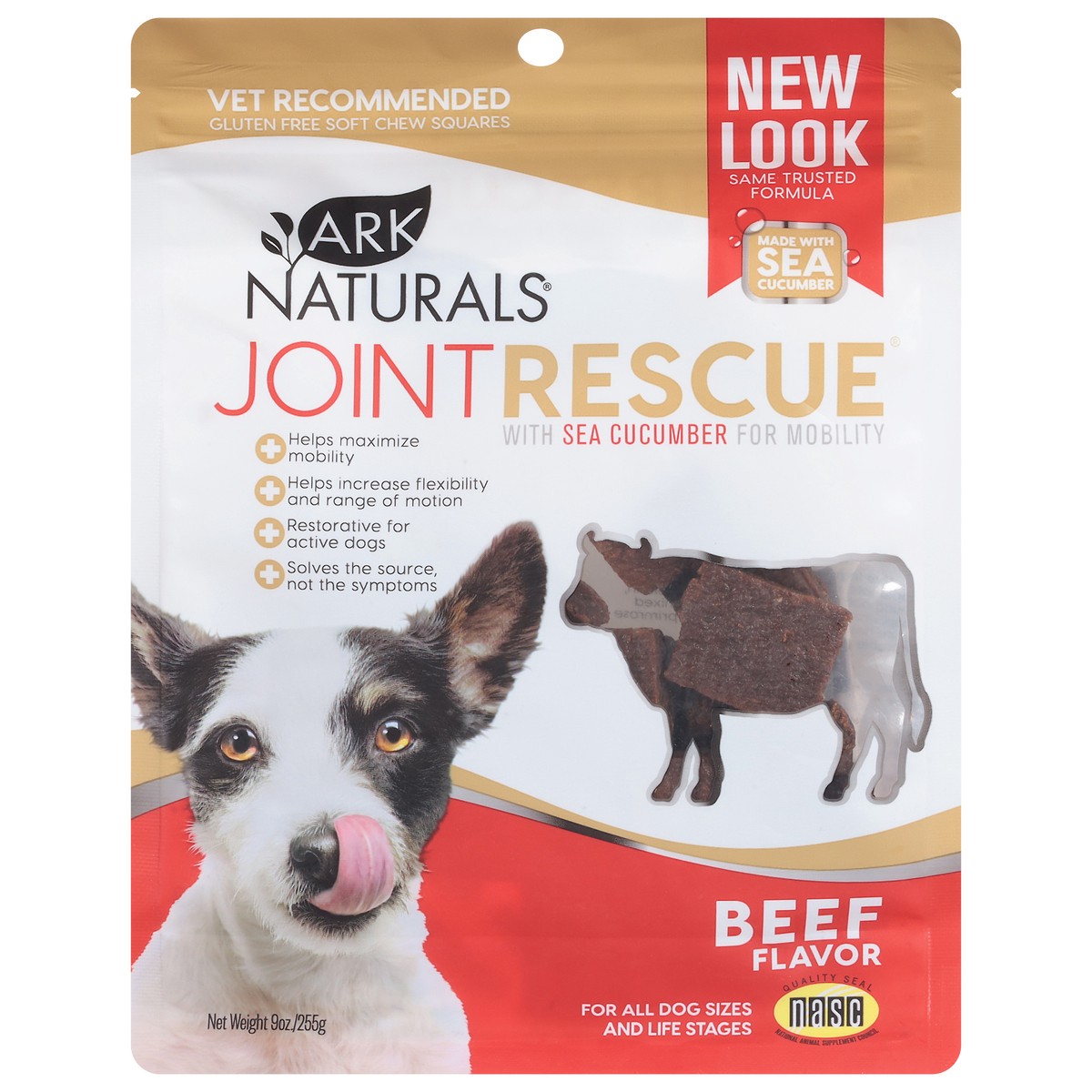 slide 1 of 13, Ark Naturals Joint Rescue Gluten Free Beef Flavor Chew Squares 9 oz, 9 oz