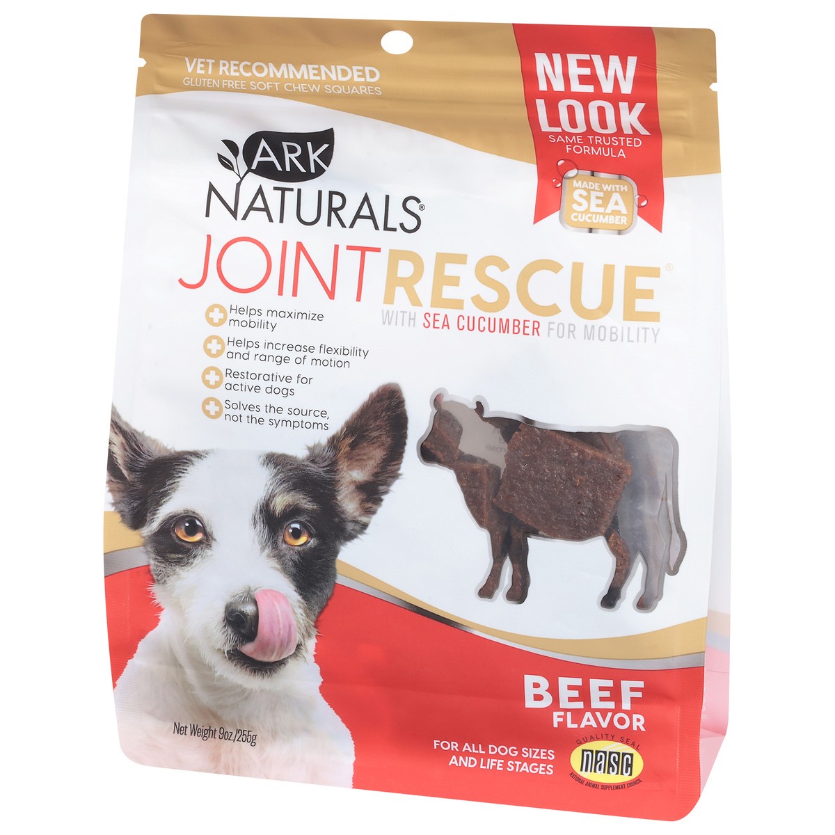 slide 5 of 13, Ark Naturals Joint Rescue Gluten Free Beef Flavor Chew Squares 9 oz, 9 oz