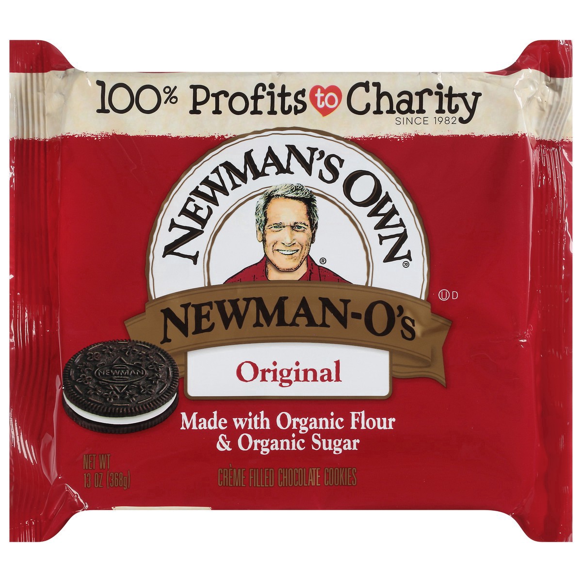 slide 6 of 12, Newman's Own Choc Vanilla Creme Cookie, 13 oz