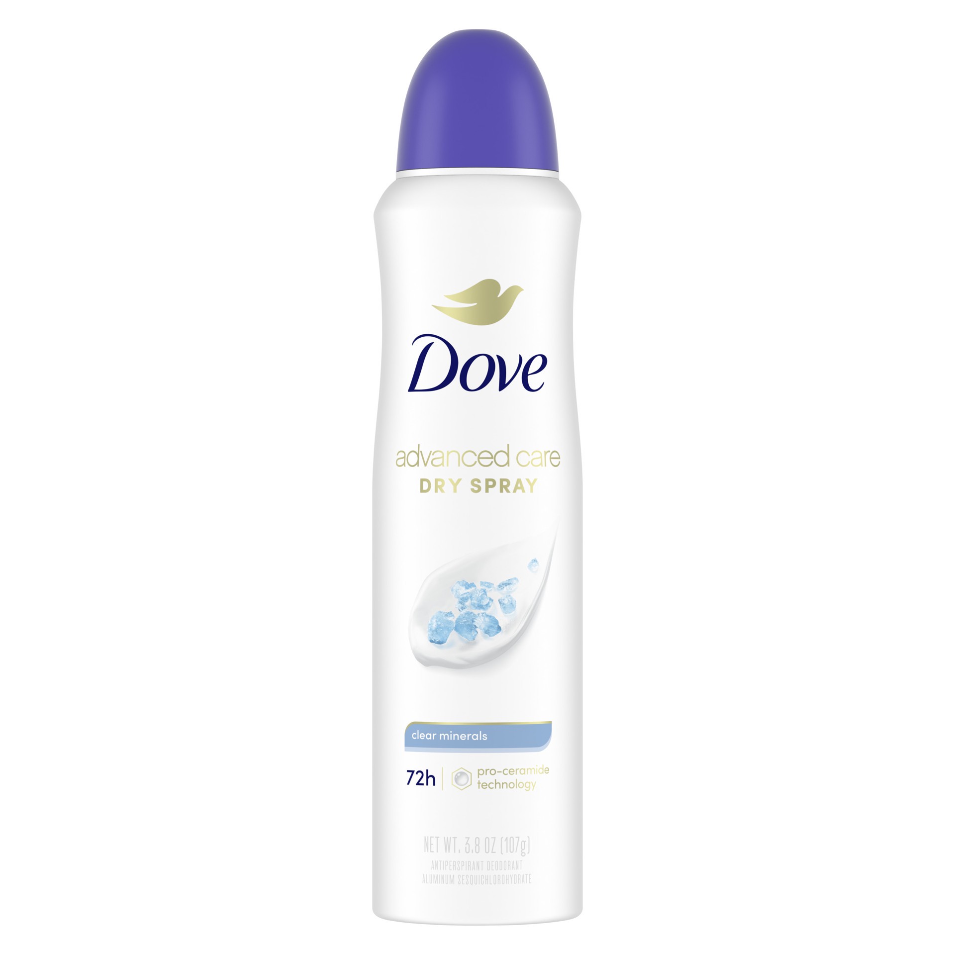 slide 1 of 21, Dove Advanced Care Antiperspirant Deodorant Spray Clear Minerals, 3.8 oz, 3.8 oz