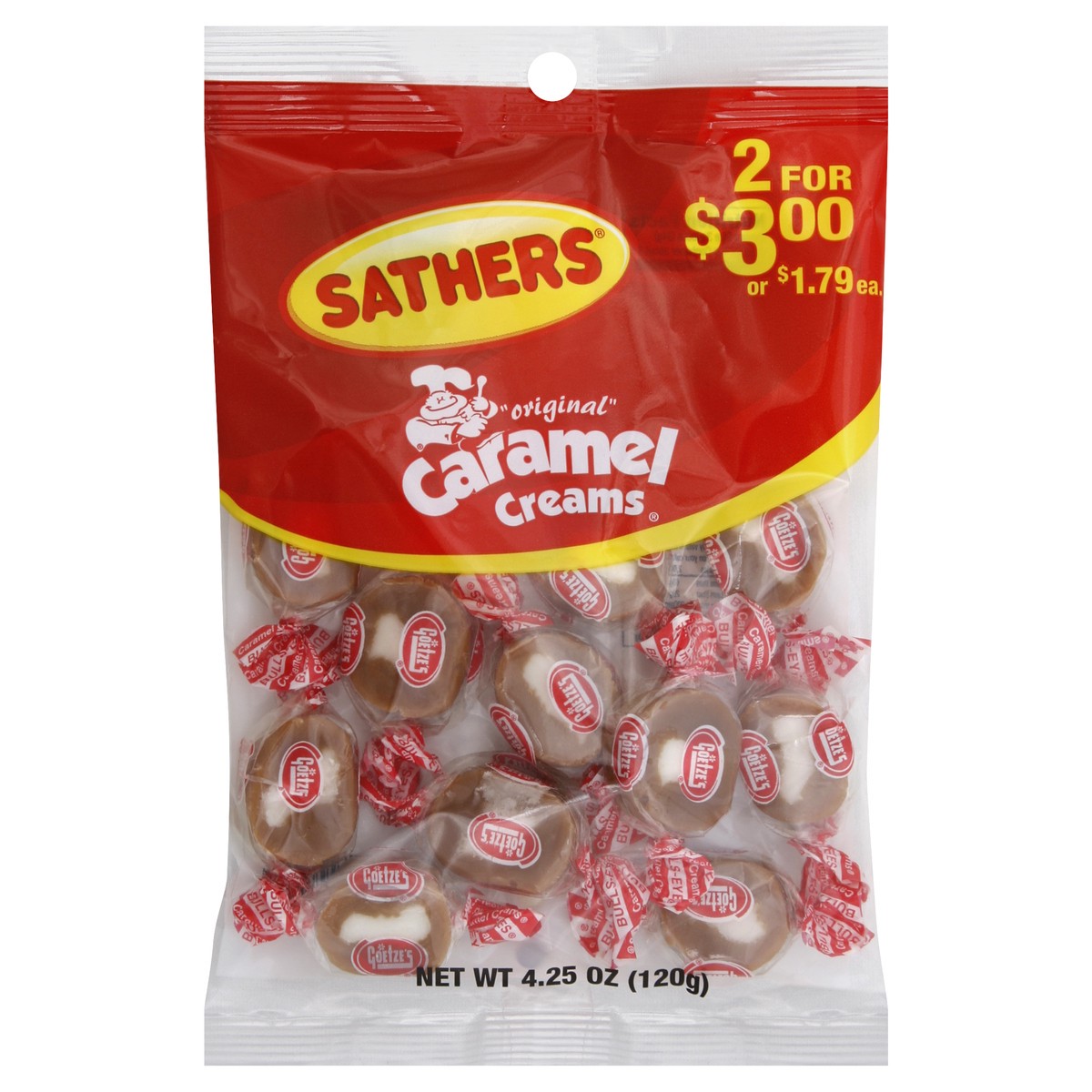 slide 3 of 3, Sathers Caramel Creams 4.25 oz, 4.25 oz