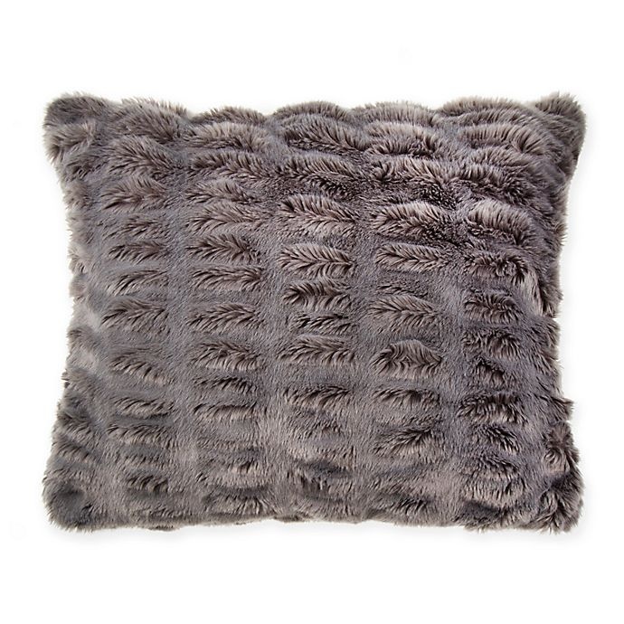 slide 1 of 1, Wamsutta Vintage Puckered Fur Throw Pillow - Grey, 1 ct