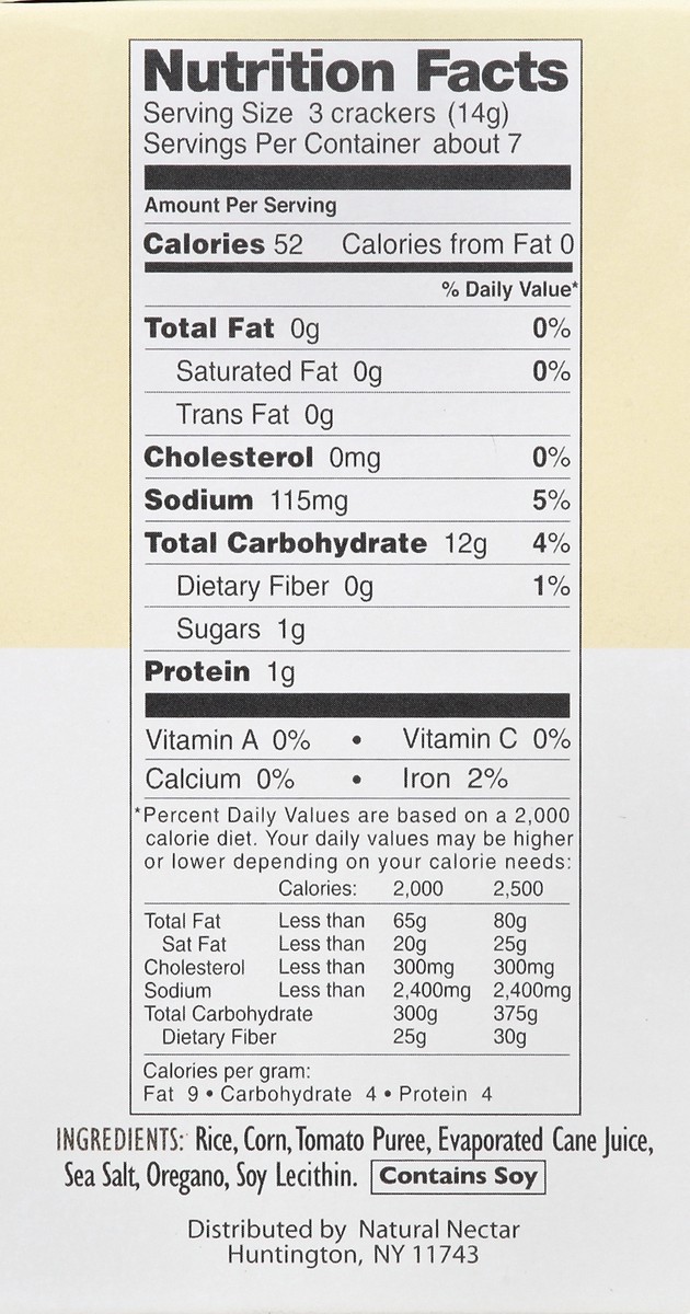 slide 3 of 4, Natural Nectar Gluten Free Cracklebred Sun Dried Tomato Oregano, 3.5 oz