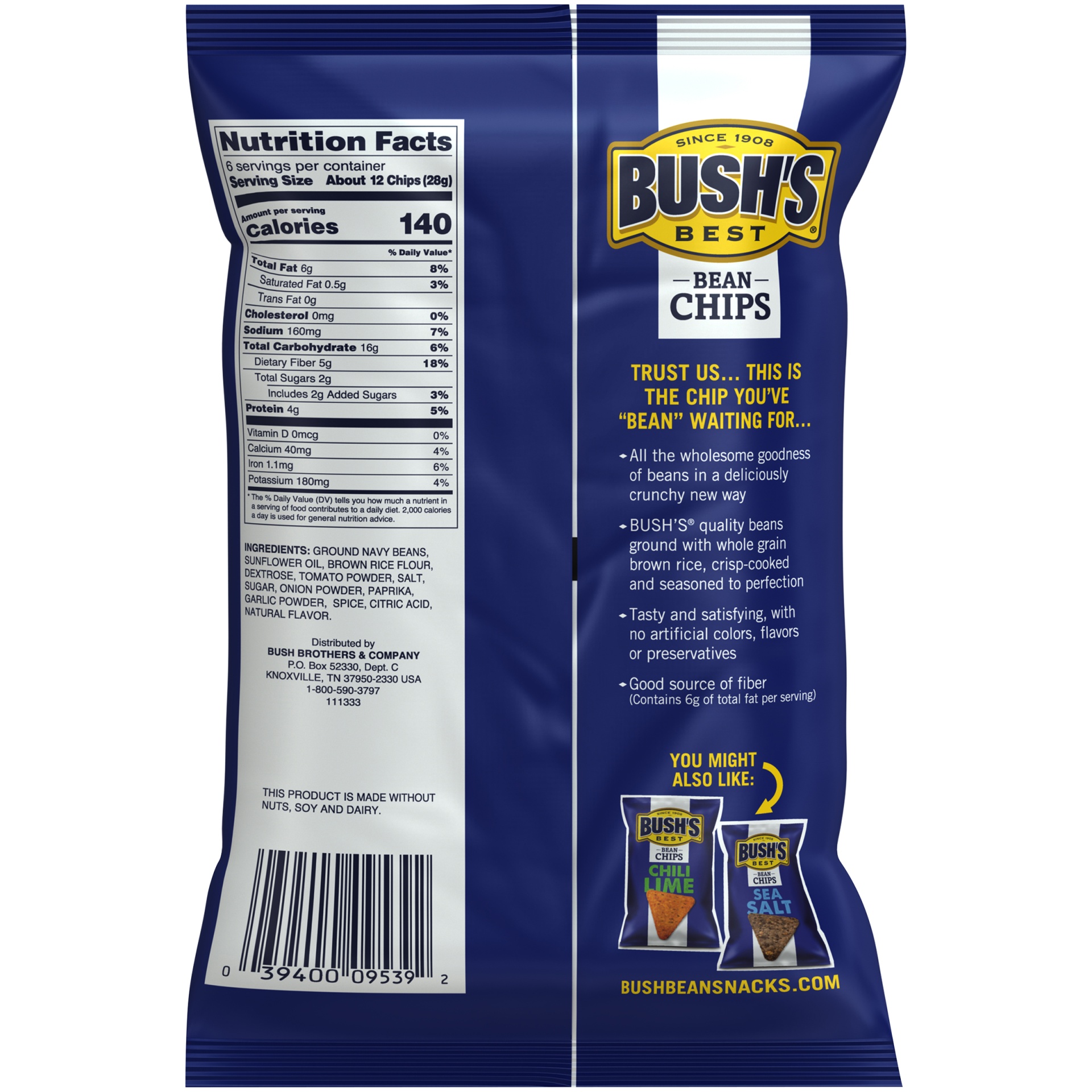 slide 5 of 6, Bush's Best Sweet Mesquite Bean Chips, 5 oz