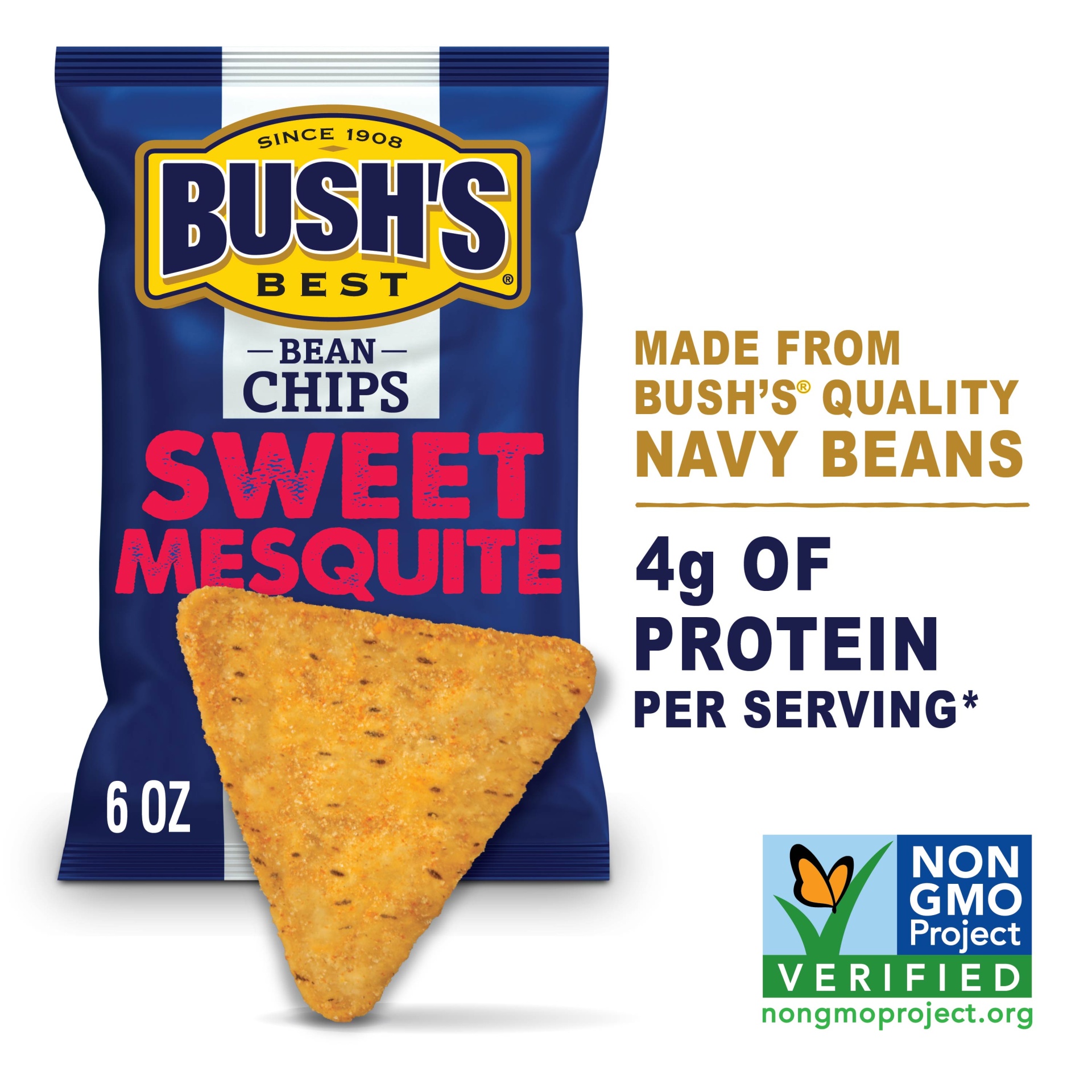 slide 6 of 6, Bush's Best Sweet Mesquite Bean Chips, 5 oz