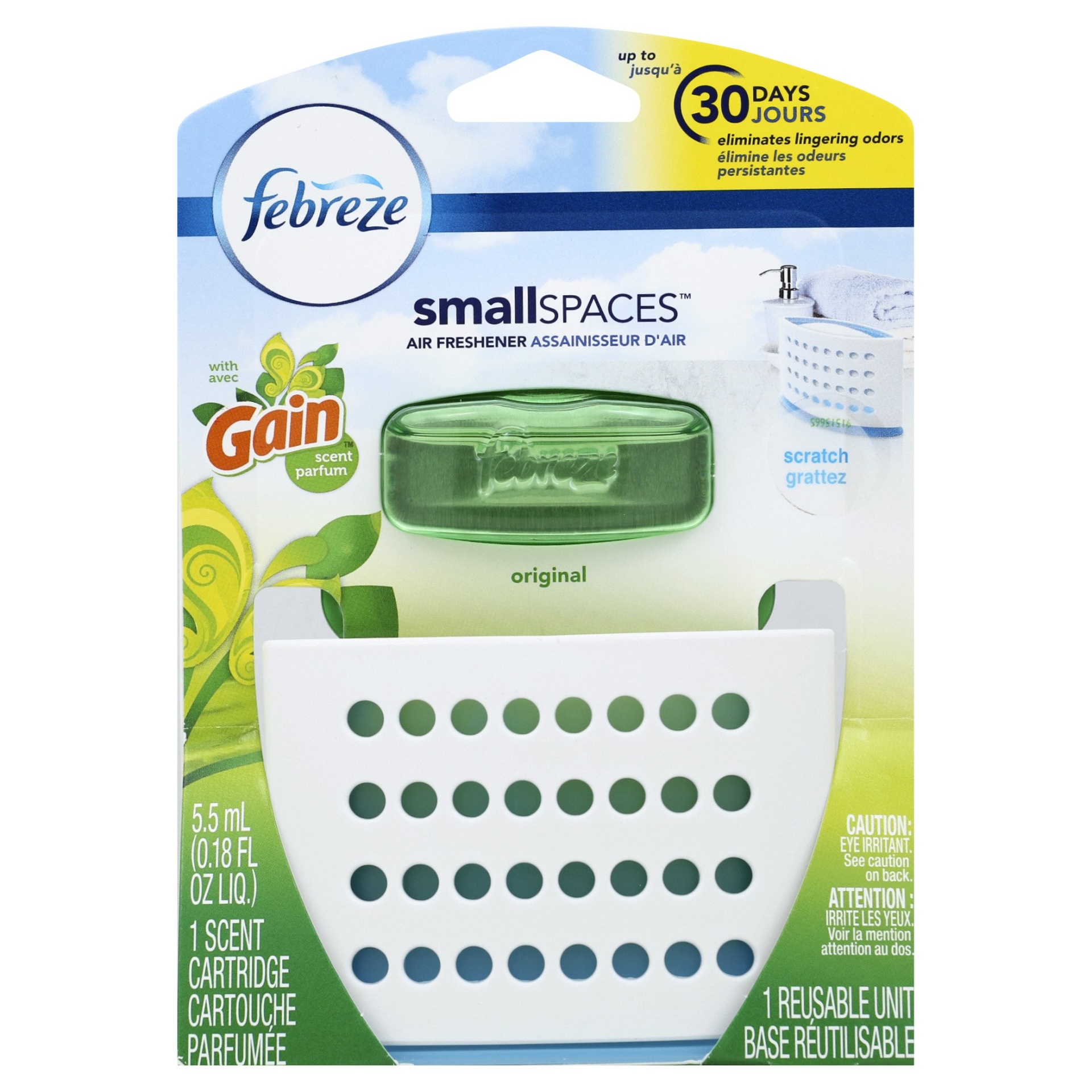 Febreze Small Spaces With Gain Original Starter Kit Air Freshener 0.18 oz Shipt