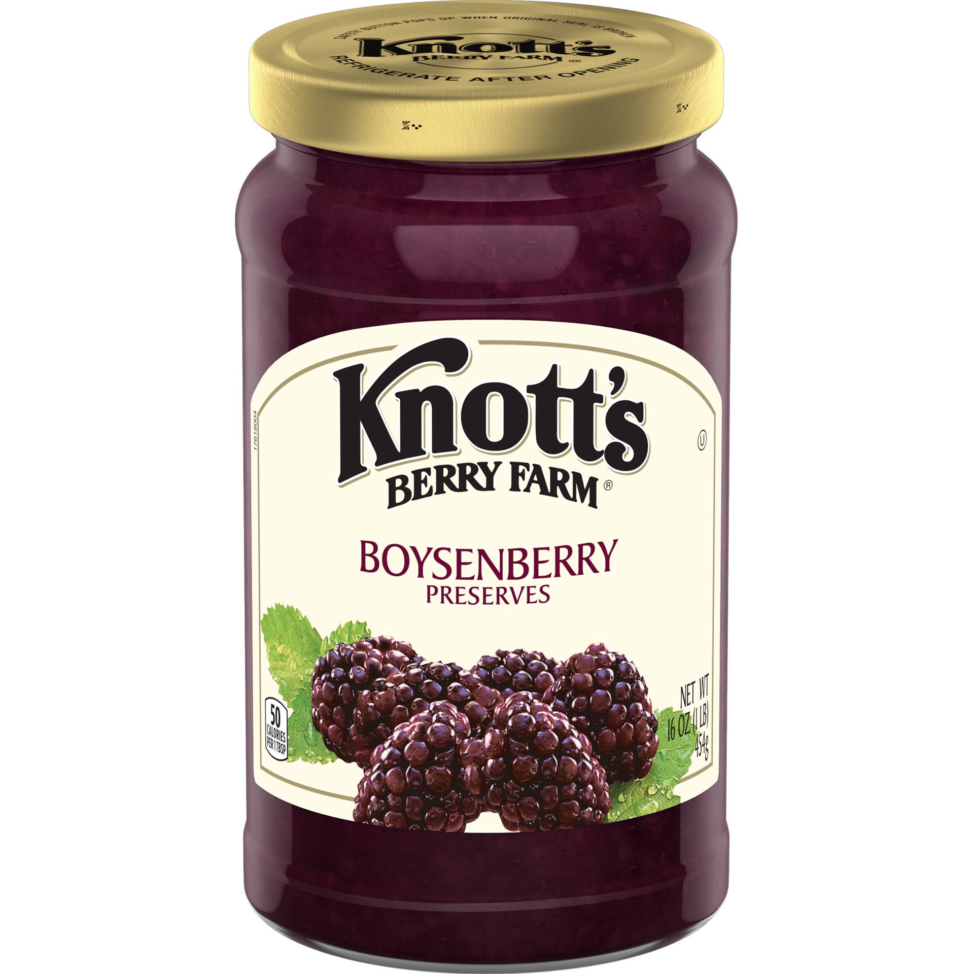 slide 1 of 10, Knott's Berry Farm Pure Boysenberry Preserves, 16-Ounce, 16 oz