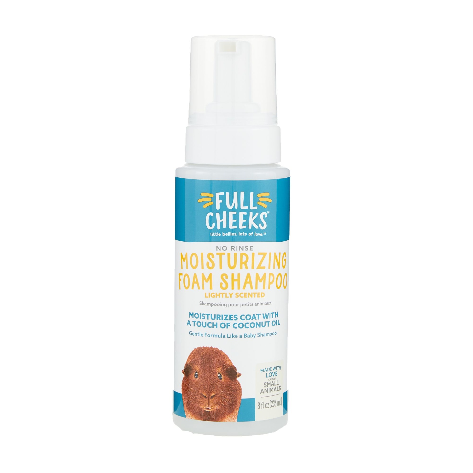 slide 1 of 1, Full Cheeks Small Pet No Rinse Moisturzng Foam, 8 oz