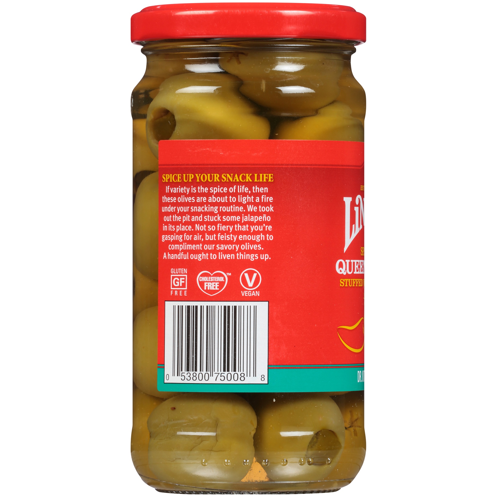 slide 2 of 6, Lindsay Queen Olives With Jalapeno, 7 oz