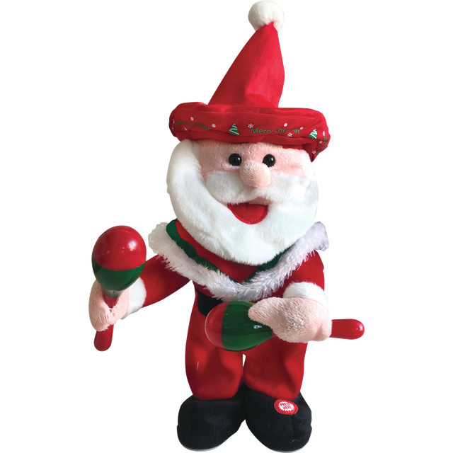 slide 1 of 1, Dancing Musical Santa W Sombrero, 1 ct