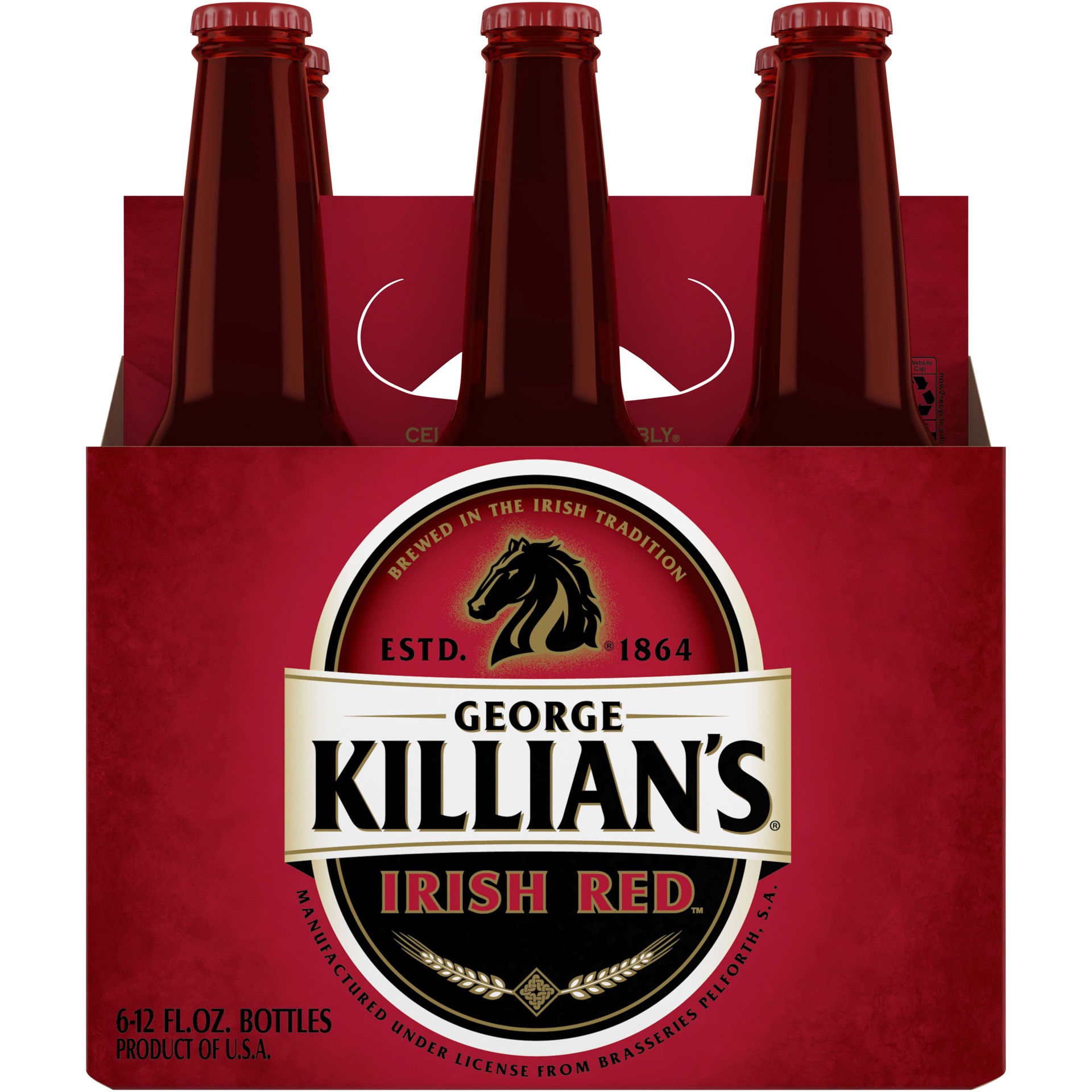 slide 5 of 5, Killian's Irish Lager Beer, 6 Pack, 12 fl. oz. Bottles, 5.4% ABV, 6 ct; 12 oz
