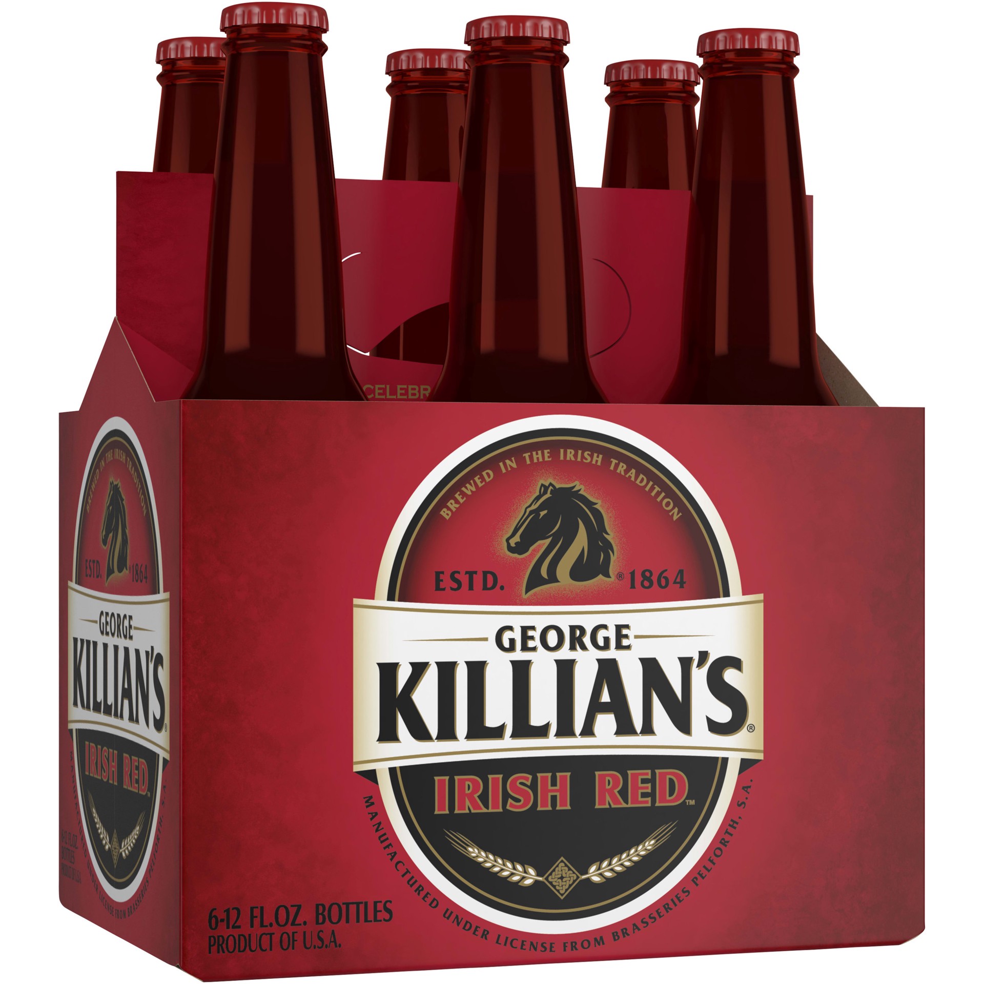 slide 3 of 5, Killian's Irish Lager Beer, 6 Pack, 12 fl. oz. Bottles, 5.4% ABV, 6 ct; 12 oz