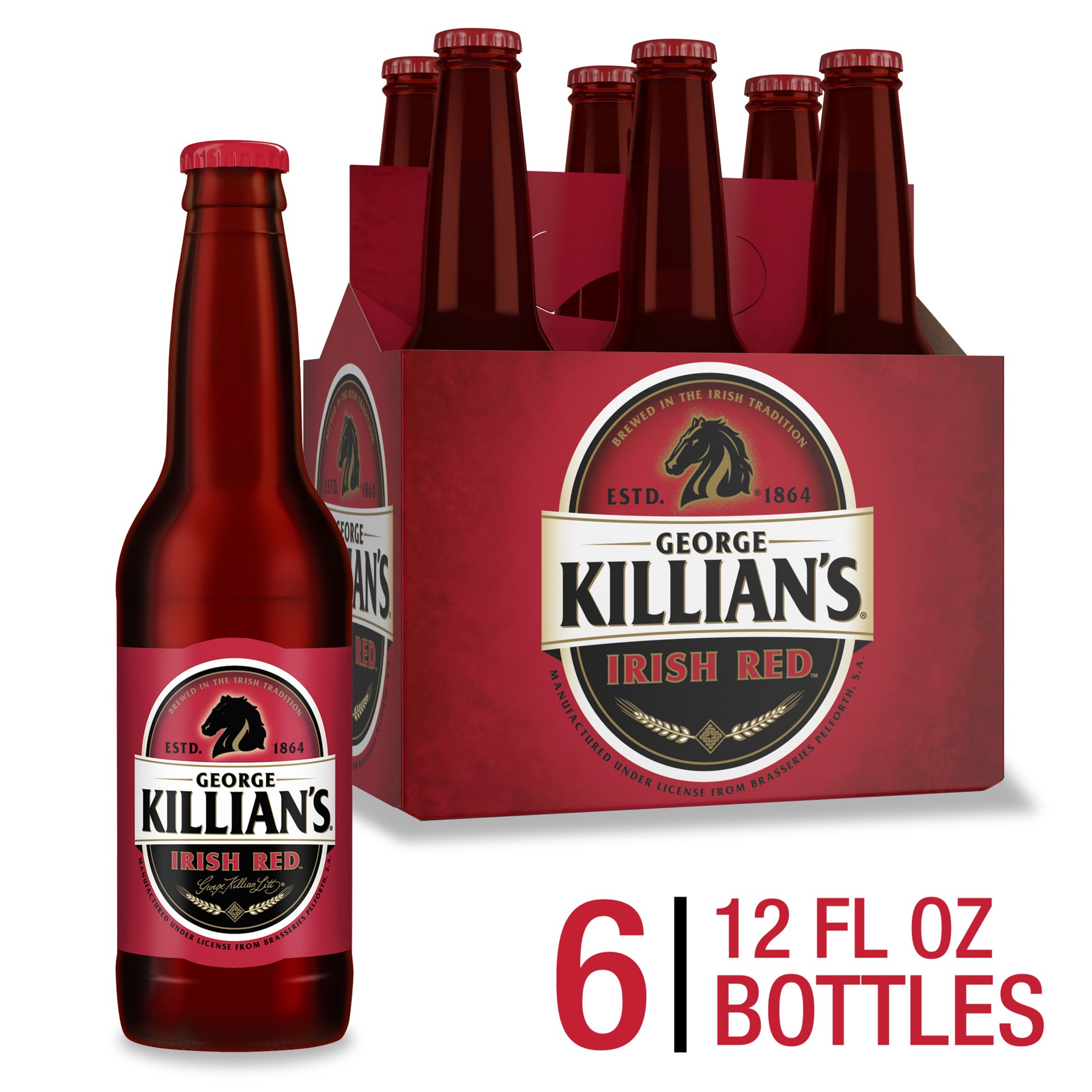slide 1 of 5, Killian's Irish Lager Beer, 6 Pack, 12 fl. oz. Bottles, 5.4% ABV, 6 ct; 12 oz