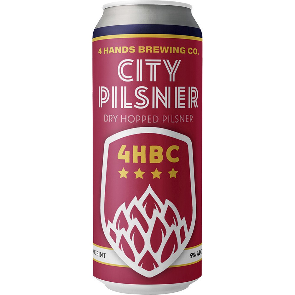 slide 1 of 1, 4 Hands Brewing Co. 4 Hands City Pilsner, 4 ct; 16 oz