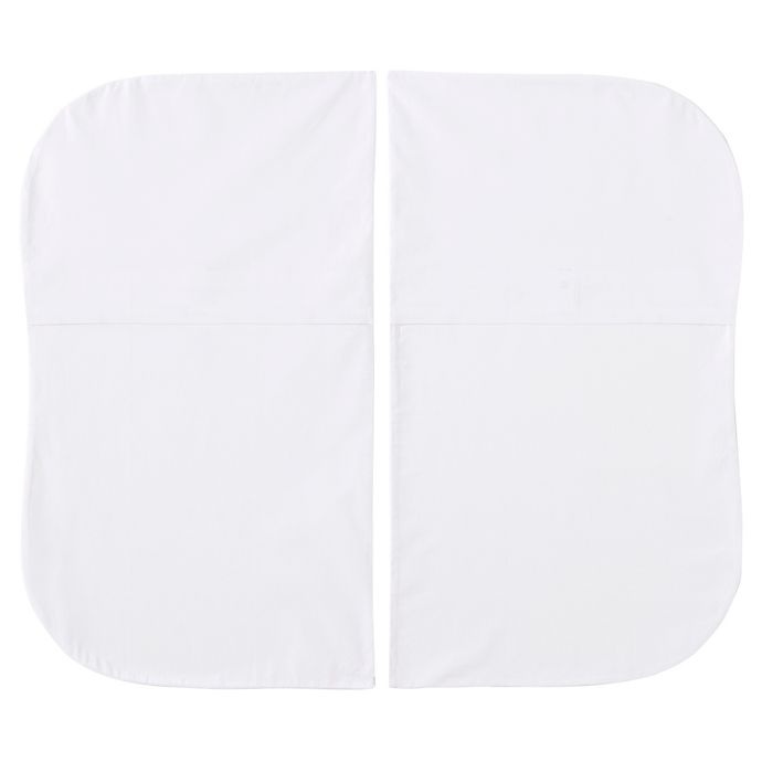 slide 2 of 2, HALO Bassinest Twin Sleeper Cotton Fitted Sheets - White, 2 ct