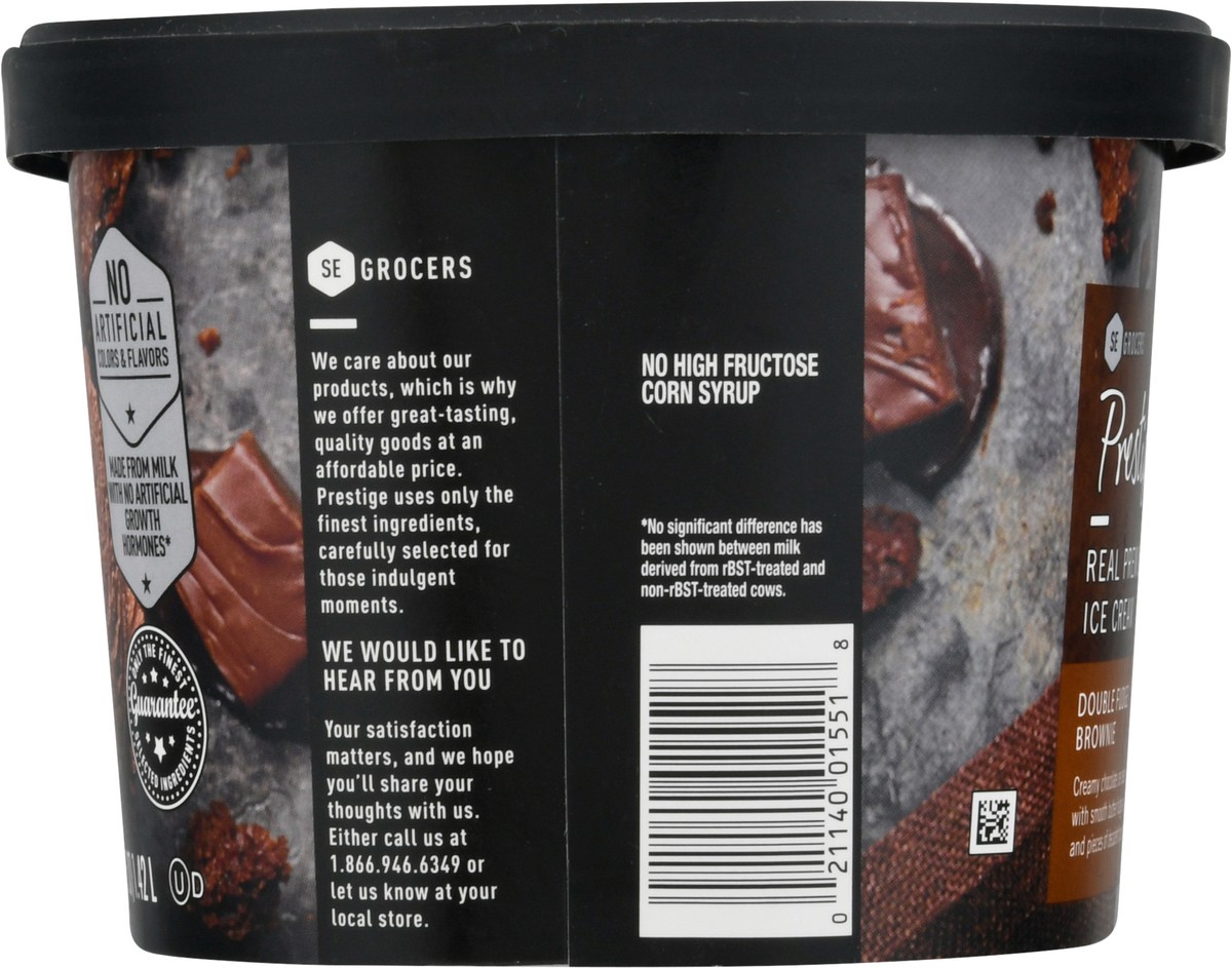 slide 5 of 9, Prestige Real Premium Ice Cream Double Fudge Brownie, 48 oz