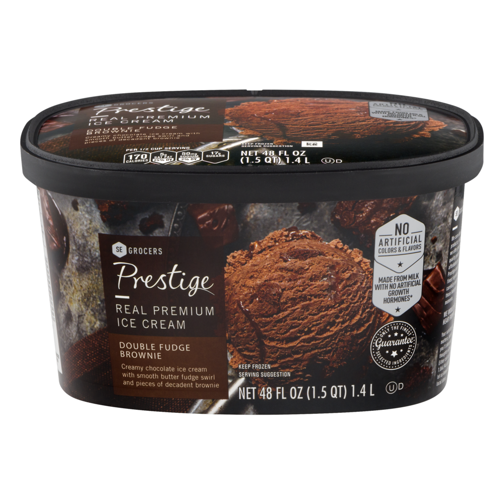 Prestige Real Premium Ice Cream Double Fudge Brownie 48 oz Shipt