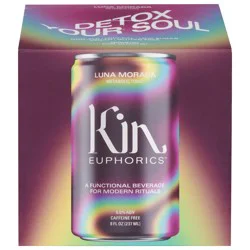 Kin Euphorics Metabolic Tonic Luna Morada Functional Beverage - 4 x 8 fl oz Cans