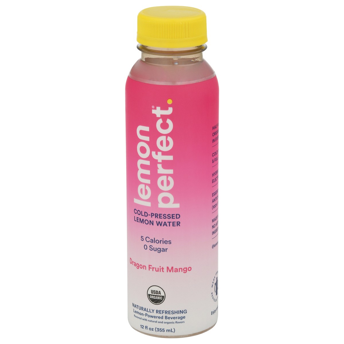 slide 3 of 9, Lemon Perfect Cold-Pressed Dragon Fruit Mango Lemon Water 12 fl oz, 12 fl oz