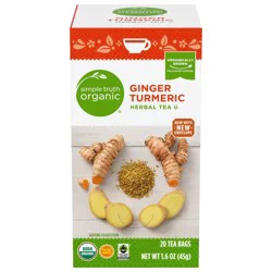 Simple Truth Organic Ginger Turmeric Herbal Tea - 20 ct