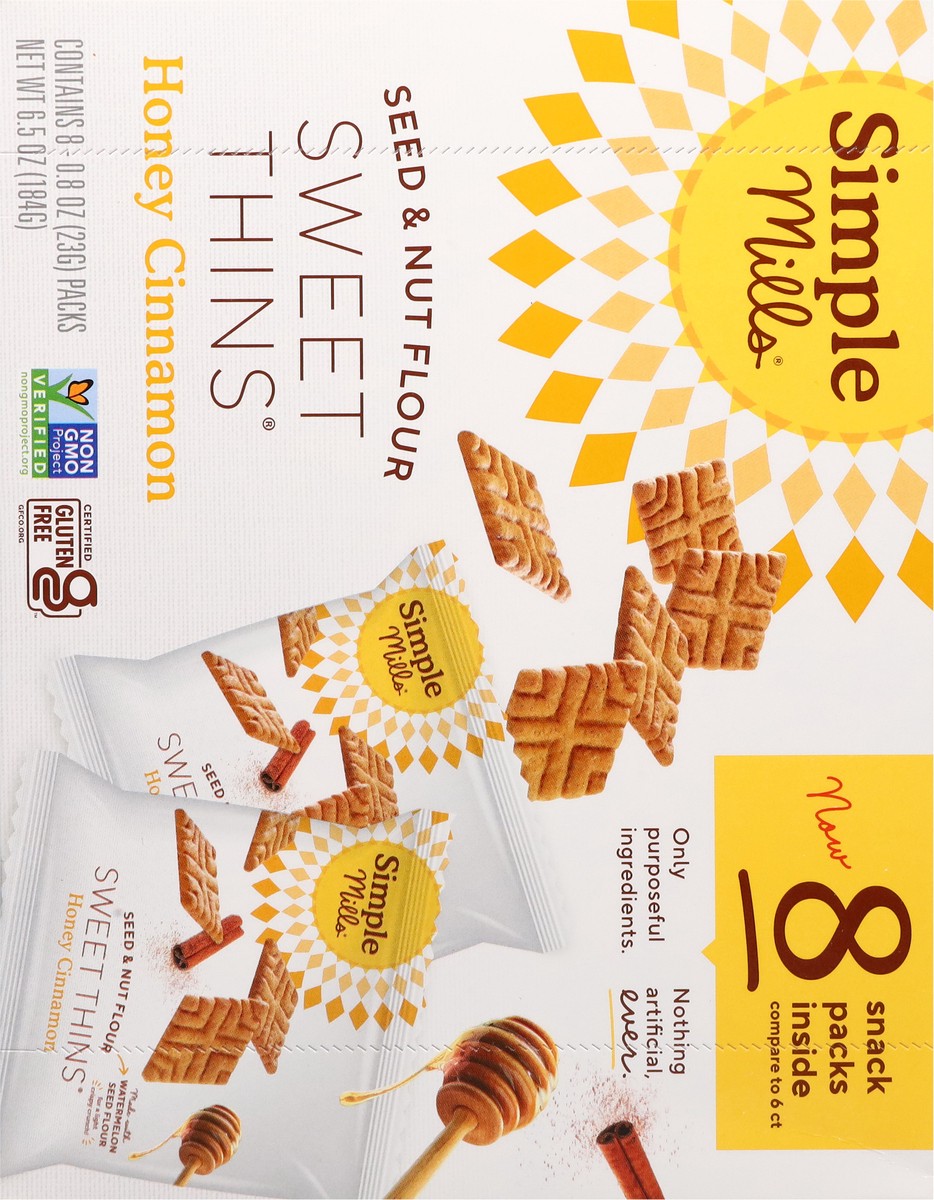 slide 10 of 15, Simple Mills Sweet Thins Honey Cinn Snack Pack, 6.5 oz