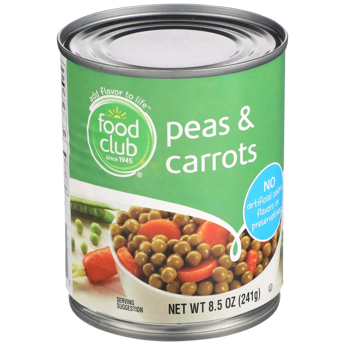 slide 2 of 9, Food Club Peas & Carrots, 8.5 oz