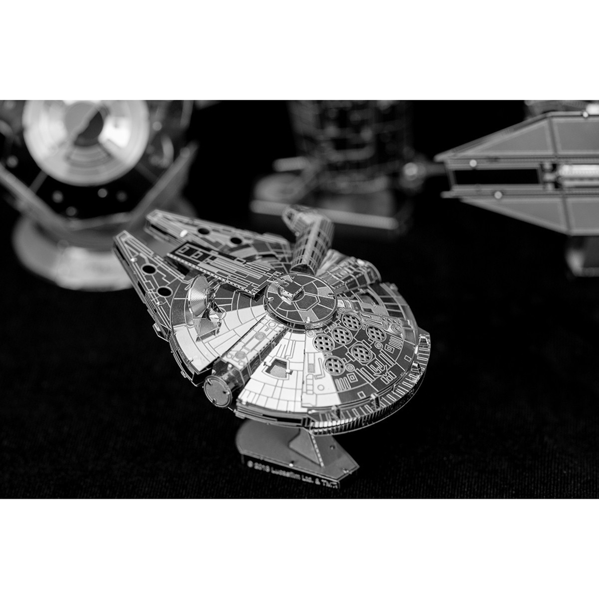 slide 12 of 13, Fascinations Metal Earth Star Wars Millennium Falcon Steel Model Kit, 2.83 in x 2.2 in x 1.81 in