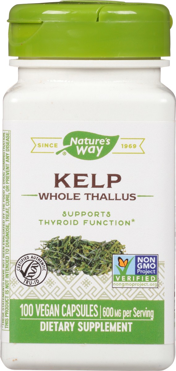 slide 8 of 9, Nature's Way 600 mg Whole Thallus Kelp 100 Capsules, 100 ct