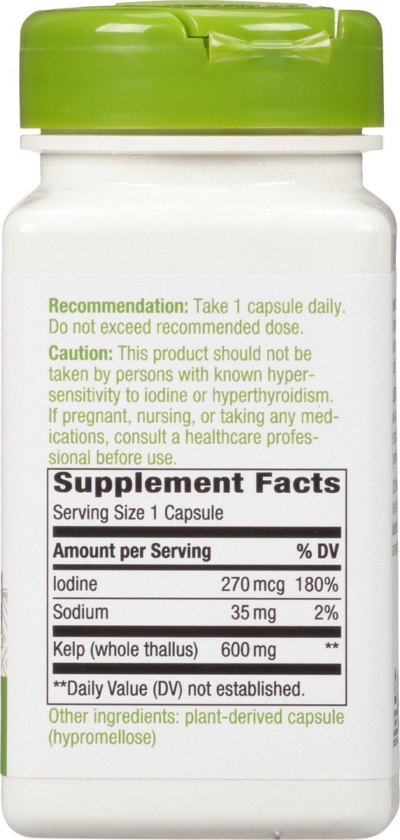 slide 9 of 9, Nature's Way 600 mg Whole Thallus Kelp 100 Capsules, 100 ct