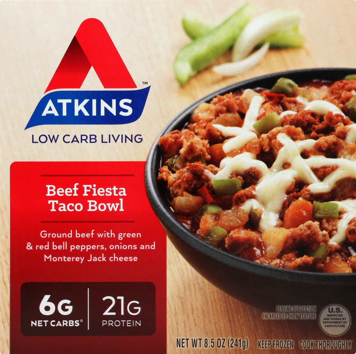 slide 8 of 13, Atkins Taco Bowl, 8.5 oz