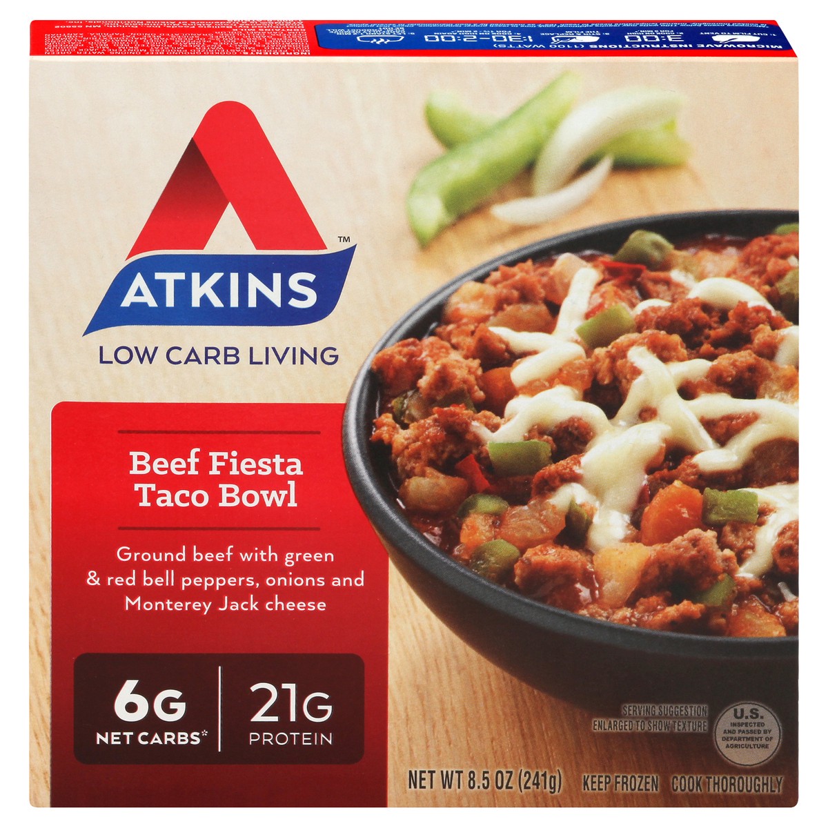 slide 1 of 13, Atkins Taco Bowl, 8.5 oz