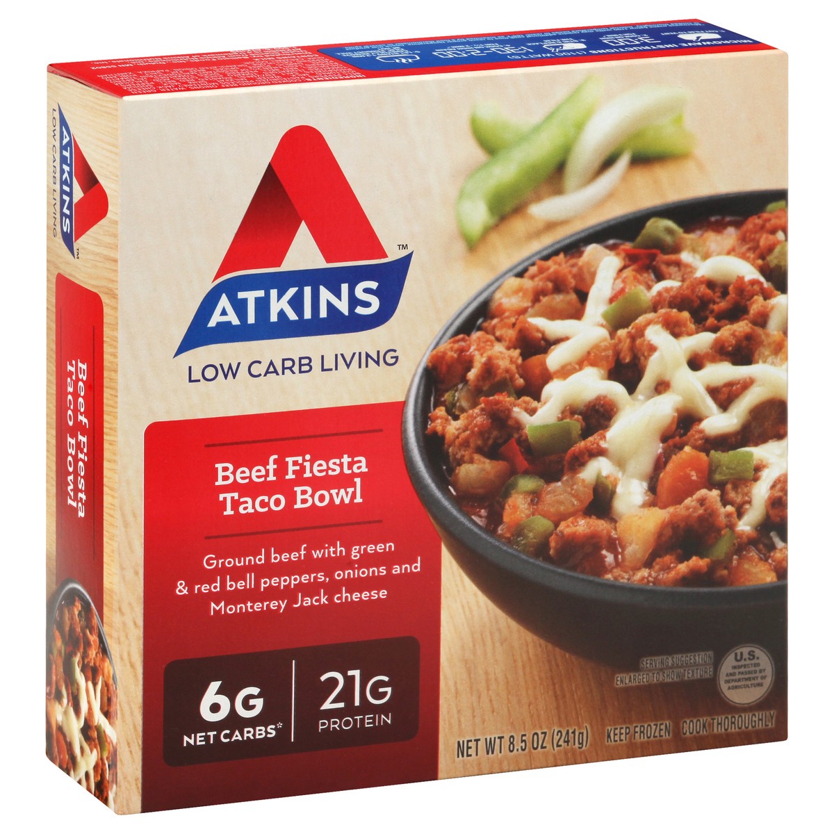 slide 10 of 13, Atkins Taco Bowl, 8.5 oz