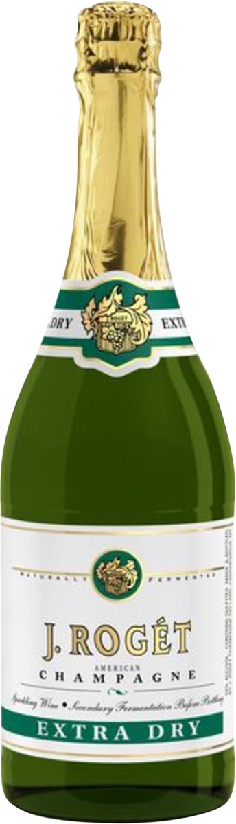 slide 3 of 3, J. Rogét American Champagne Extra Dry White Sparkling Wine, 1.5 L Bottle, 50.72 fl oz