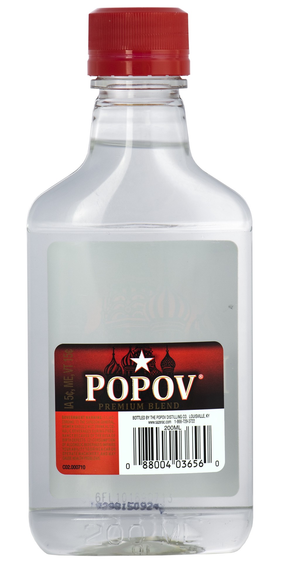 slide 2 of 2, Popov Vodka 200ml 80 Proof, 200 ml