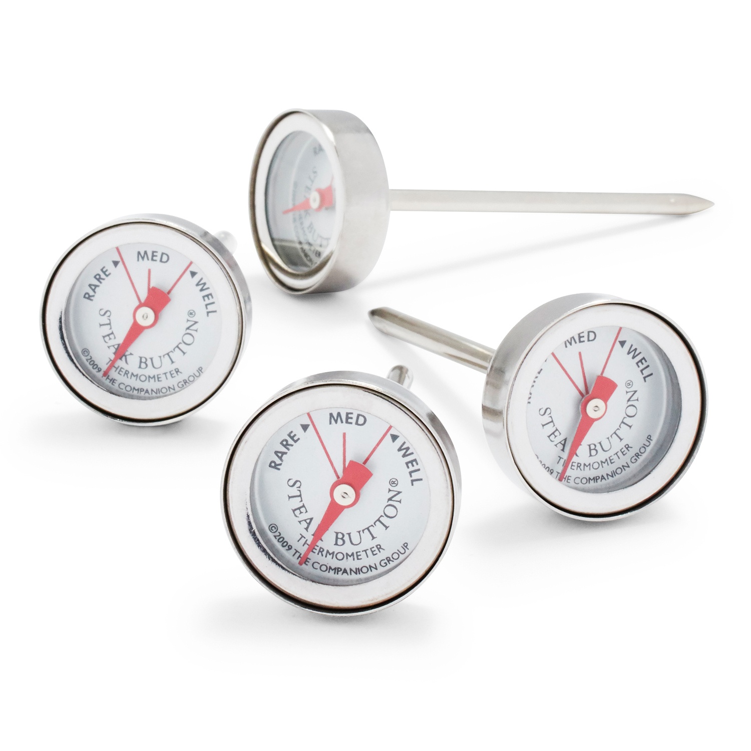 slide 1 of 1, Sur La Table Stainless Steel Steak Button Thermometers, 1 ct