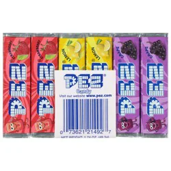 PEZ Strawberry/Lemon/Grape Candy 1.74 oz