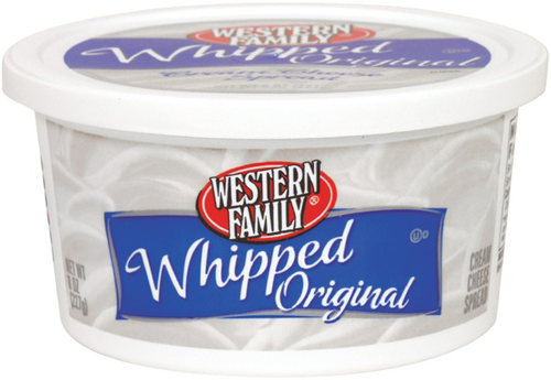 slide 1 of 1, Western Family Whipped Cream Cheese, 8 oz