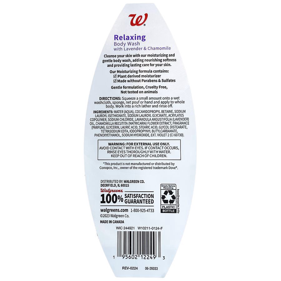 slide 2 of 4, Walgreens Relaxing Body Wash With Lavender & Chamomile Lavender & Chamomile, 22 fl oz