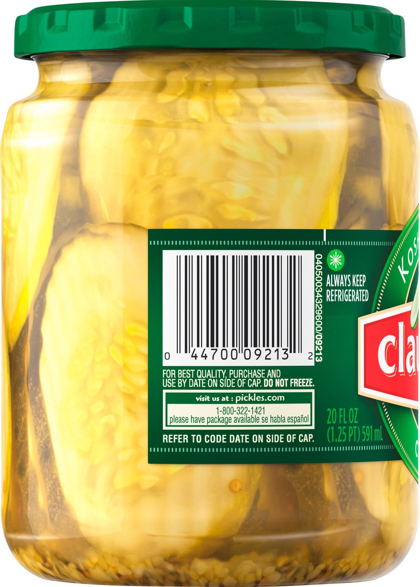 slide 13 of 13, Claussen Kosher Dill Pickle Chips, 20 fl. oz. Jar, 20 fl oz